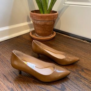 Camel kitten heels
